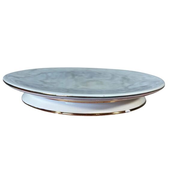 White Barn Candle Co White Pedestal Dish Candle Holder - Picture 1 of 4